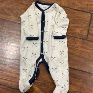 Baby boy button sleeper